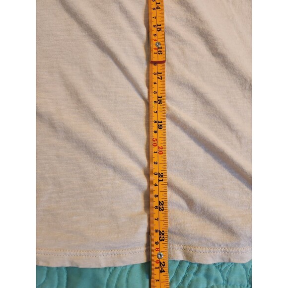 Pure J Jill Womens 3X Cream Colored Banded Embroidered Tee Cap Sleeve Top Shirt - Picture 8 of 8